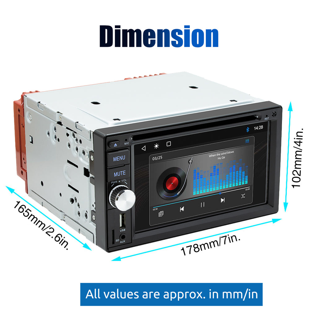 ESSGOO Autoradio 2DIN avec Écran Tactile de 6,2 Pouces. Lecteur CD/DVD, AM/FM, RDS, USB, Bluetooth, TF, AUX, CarPlay et Android Auto. Système Multimédia Complet avec Caméra. Idéal pour Améliorer Votre Expérience de Con