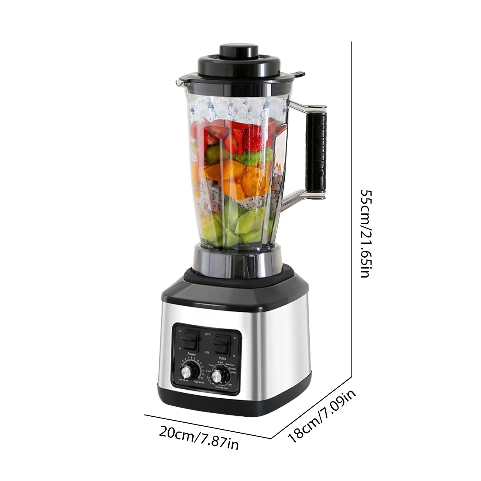 Mixeur-blender puissant 9500W, extracteur de jus, machine à smoothies, mixeur de table 8-en-1, robot culinaire pour glace, noix et fruits