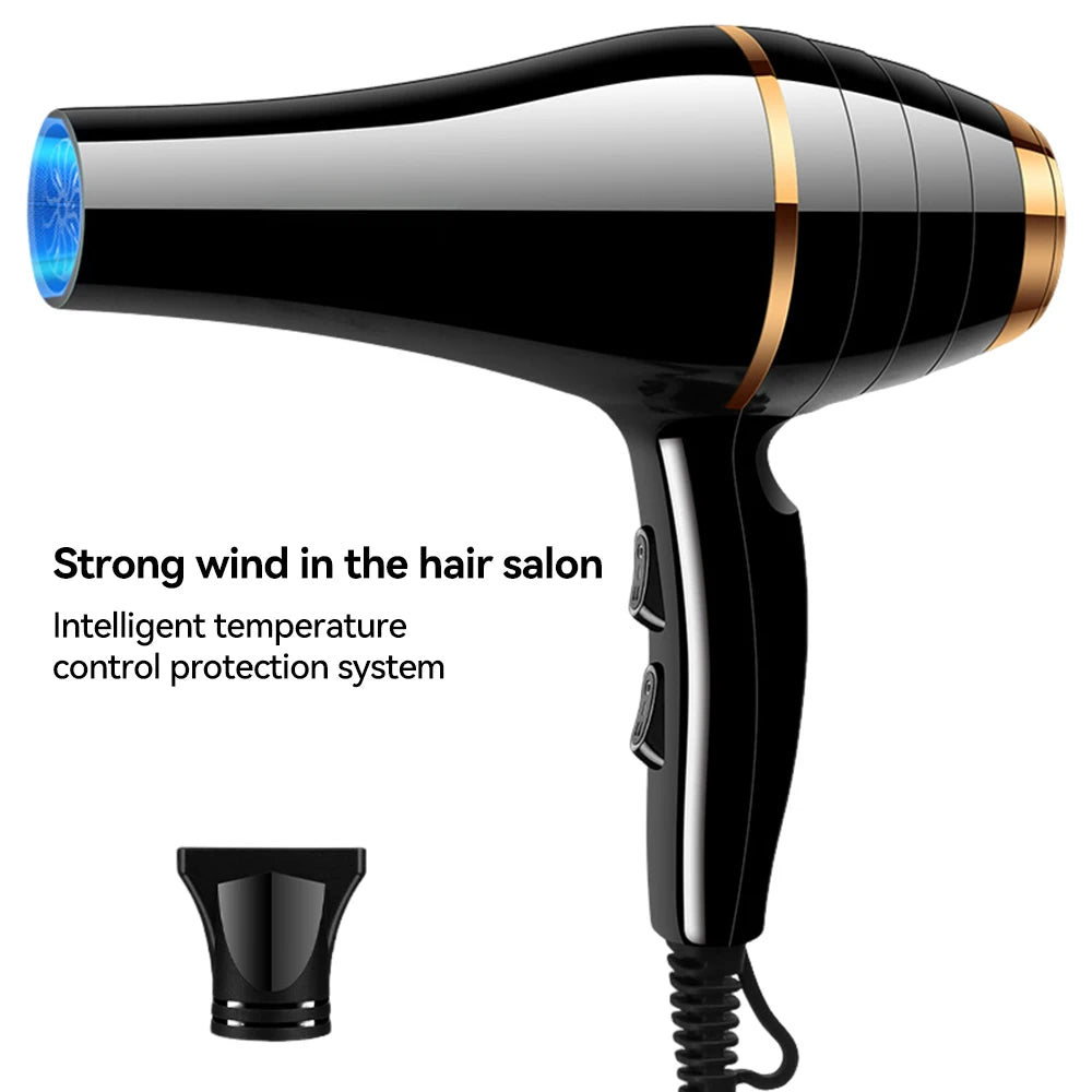 Sèche-cheveux professionnel à ions négatifs avec buses, séchage rapide, haute vitesse, température constante, pour la maison, le Salon, les voyages, prise britannique