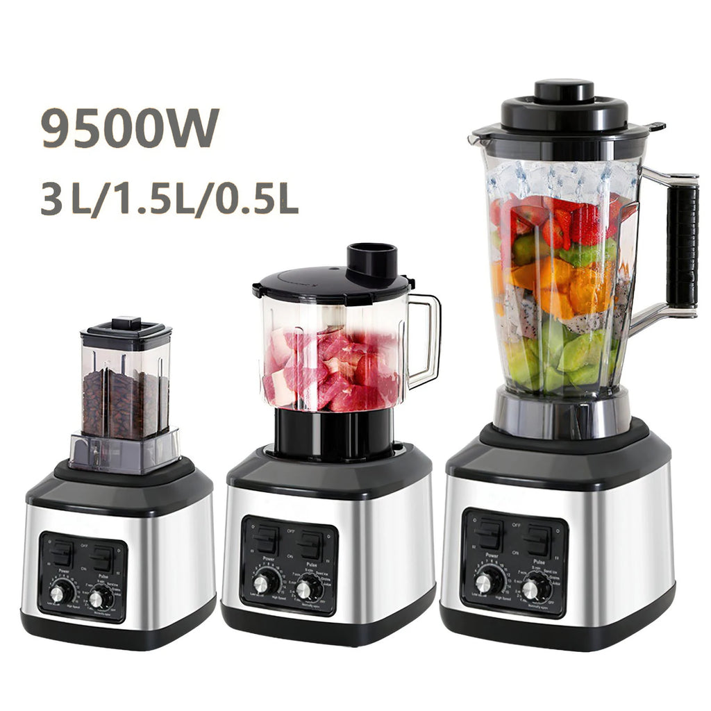 Mixeur-blender puissant 9500W, extracteur de jus, machine à smoothies, mixeur de table 8-en-1, robot culinaire pour glace, noix et fruits