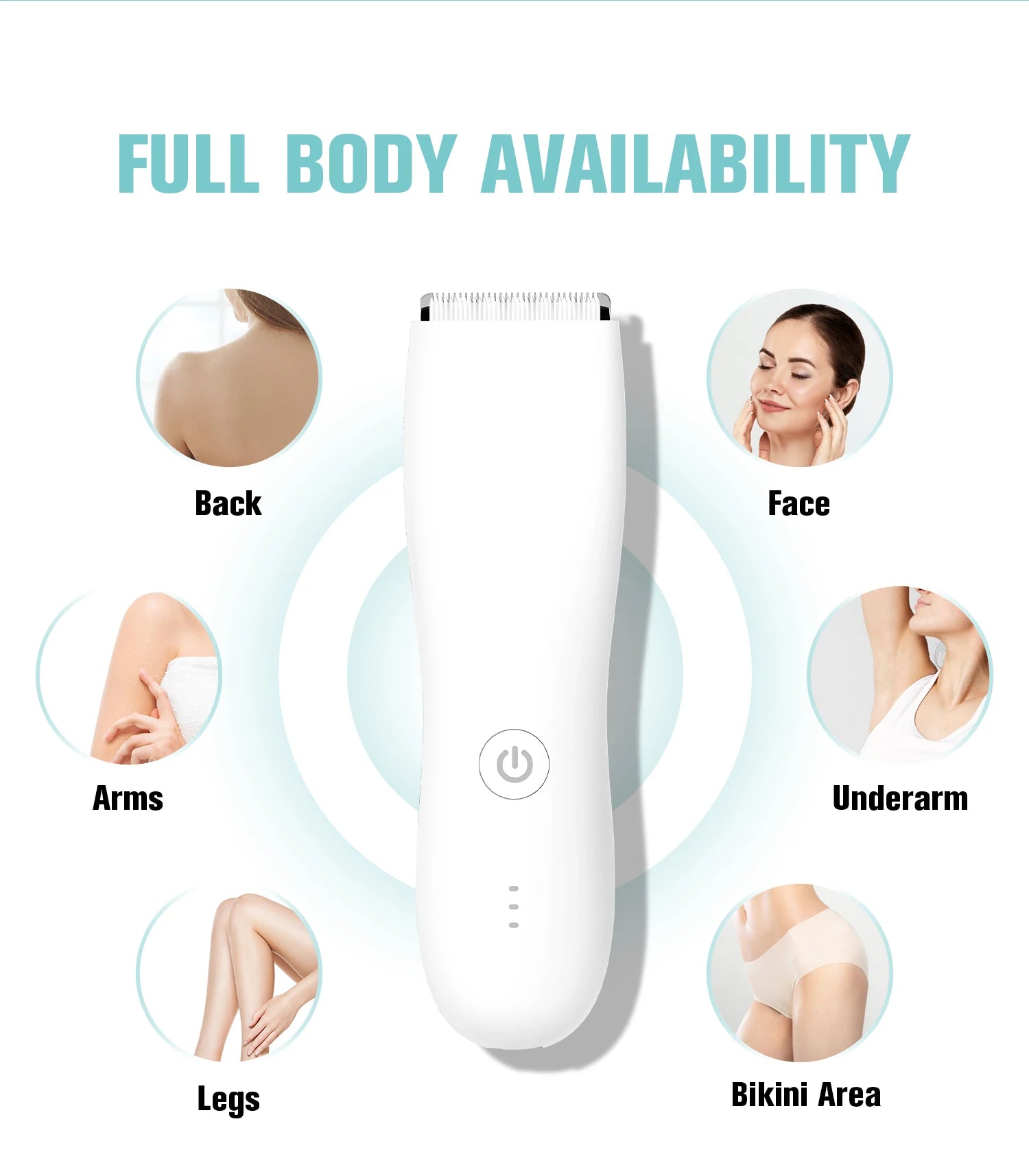 Tondeuse corporelle électrique rechargeable pour femmes et hommes, rasoir pour zones intimes, aisselles et corps, tondeuse bikini, épilateur