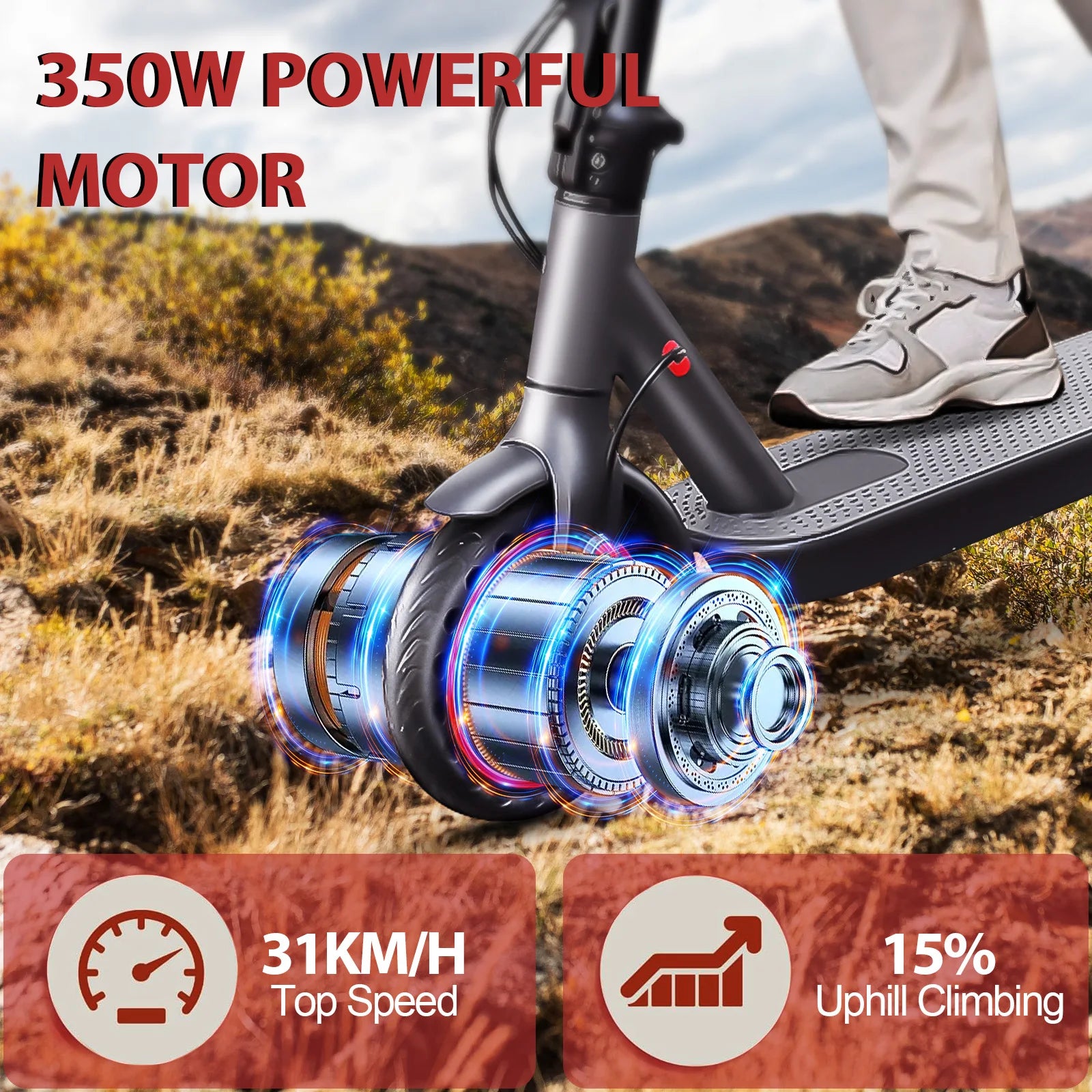 JUICEASE E1 Pro Scooter électrique 350W moteur 500W puissance de pointe pliant trottinette électrique 36V7.8AH 5.2 puces 25KM portée EScooter