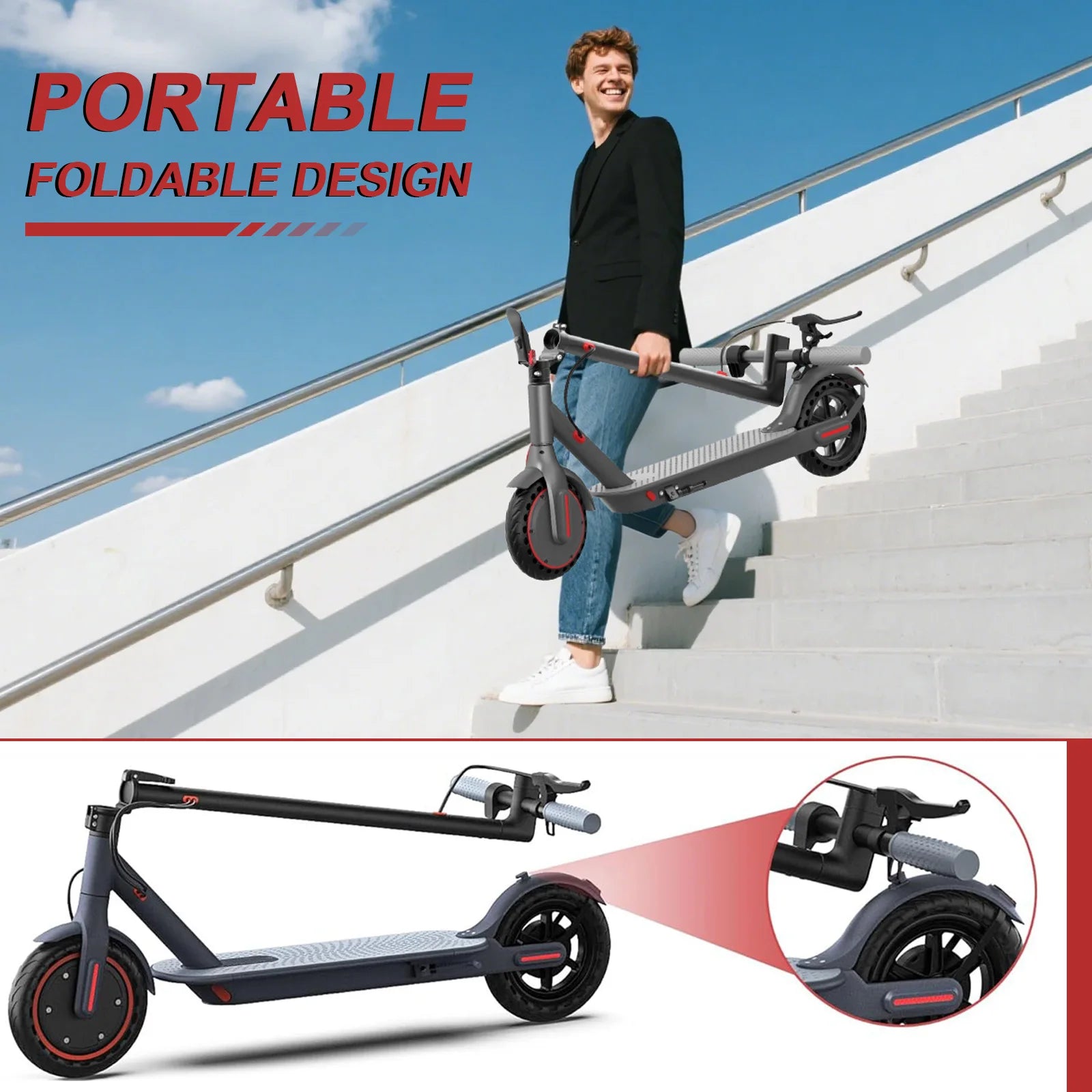 JUICEASE E1 Pro Scooter électrique 350W moteur 500W puissance de pointe pliant trottinette électrique 36V7.8AH 5.2 puces 25KM portée EScooter