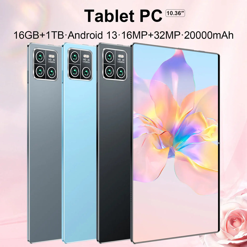 2025 Global nouvelle tablette 10.36 pouces Android 14 Pad 13 Pro 16GB 1TB Snapdragon 8 Gen2 4K HD 5G WIFI Bluetooth 20000mAh tablettes