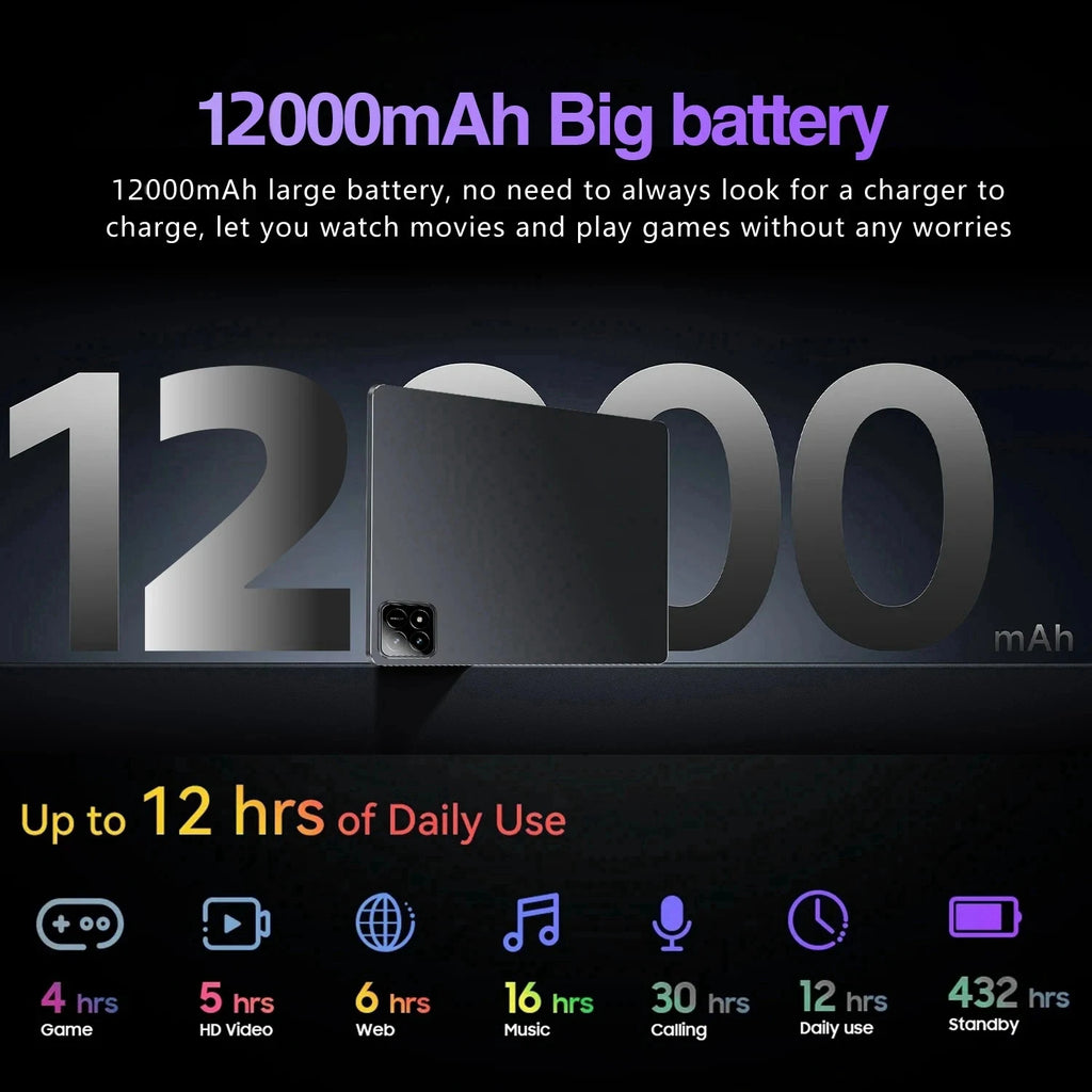 2025 Global nouvelle tablette 10.36 pouces Android 14 Pad 13 Pro 16GB 1TB Snapdragon 8 Gen2 4K HD 5G WIFI Bluetooth 20000mAh tablettes