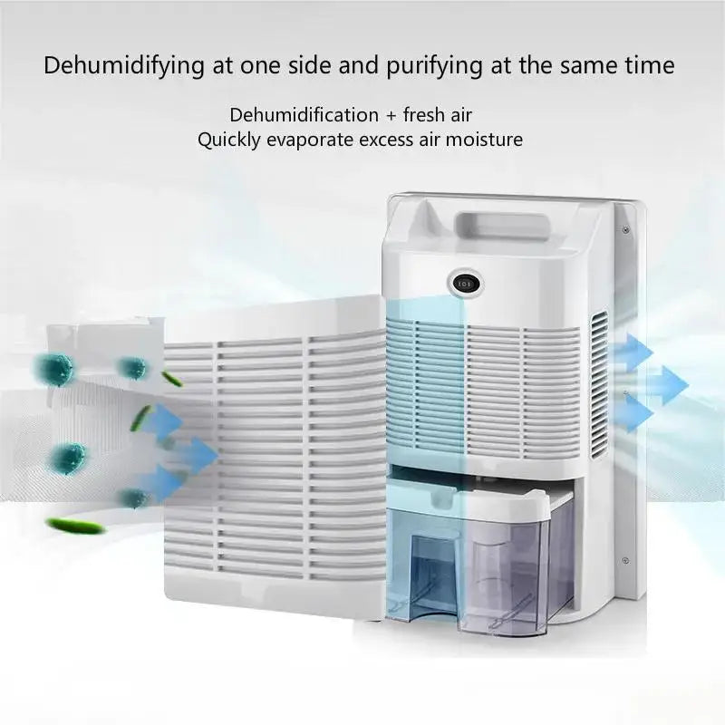 Déshumidificateur et purificateur d'air 2 en 1, absorbeur d'humidité, silencieux, pour chambre à coucher, sous-sol, télécommande, synchronisation, tuyau d'eau externe