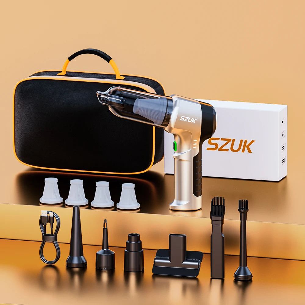 Aspirateur de voiture sans fil SZUK New Mini 9998700Pa, aspiration puissante, aspirateur portable pour voiture aspirateurs sans fil aspirateur pour voiture aspirateur maison aspirateur sans fil puissant mini aspirateur