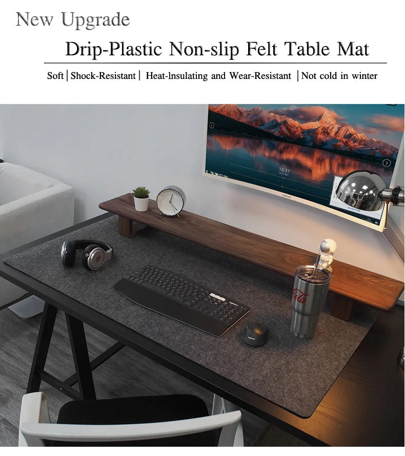 Coussin grand tapis de souris de jeu XXL tapis de bureau d'ordinateur Table clavier laine feutre bureau d'ordinateur portable tapis de souris antidérapant