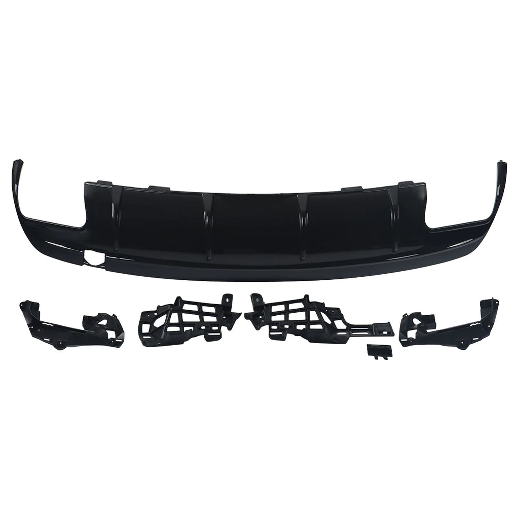 MagicKit pour Mercedes Benz AMG W117 C117 X117 diffuseur arrière avec tuyaux d'échappement CLA260 CLA45 brillant à lèvres de pare-chocs arrière noir