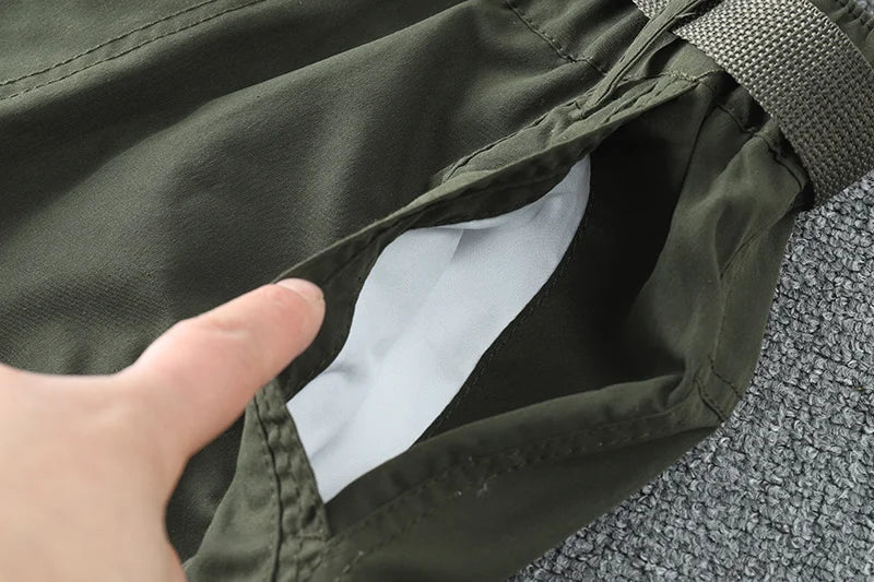 Pantalon cargo multi-poches pour homme, coupe-vent, imperméable, équipement de chasse, trekking, printemps, extérieur, skip fjj