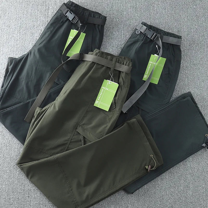 Pantalon cargo multi-poches pour homme, coupe-vent, imperméable, équipement de chasse, trekking, printemps, extérieur, skip fjj
