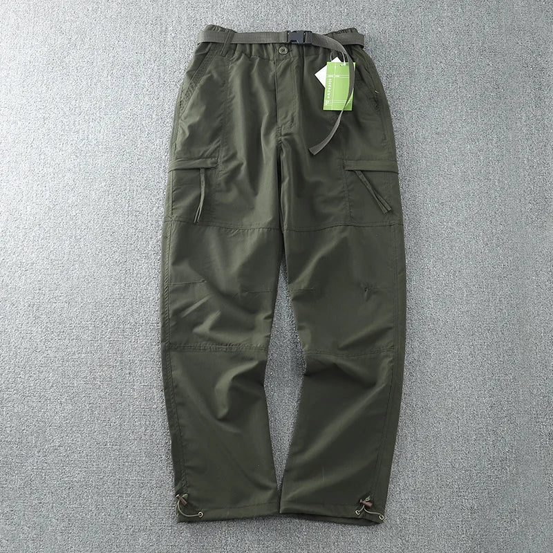 Pantalon cargo multi-poches pour homme, coupe-vent, imperméable, équipement de chasse, trekking, printemps, extérieur, skip fjj