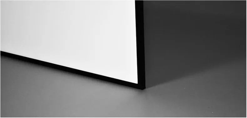 MICIG 16:9-Cadre d'écran de budgétaire, son HDTV, blanc brillant, tissé acoustiquement, bord transparent, partenaires gratuits