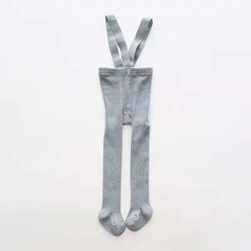 Collants à bretelles monochromes pour enfants, pantalons bandage taille haute, leggings respirants pour bébés filles, vêtements pour bébés, printemps, automne