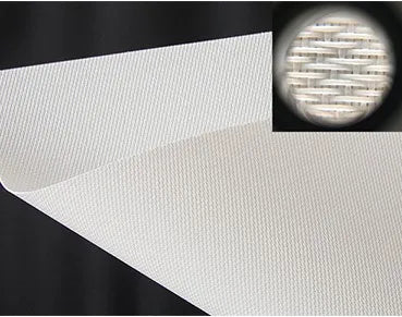 MICIG 16:9-Cadre d'écran de budgétaire, son HDTV, blanc brillant, tissé acoustiquement, bord transparent, partenaires gratuits