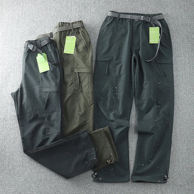 Pantalon cargo multi-poches pour homme, coupe-vent, imperméable, équipement de chasse, trekking, printemps, extérieur, skip fjj