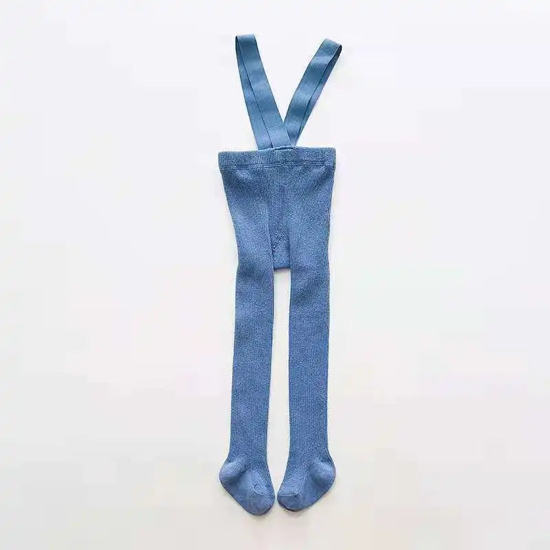 Collants à bretelles monochromes pour enfants, pantalons bandage taille haute, leggings respirants pour bébés filles, vêtements pour bébés, printemps, automne
