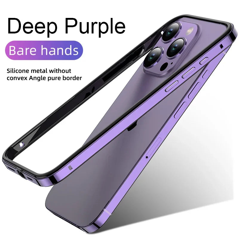 Étuis de téléphone en métal et aluminium, cadre hybride en Silicone, pour iPhone 17 16 15 Pro Max 14 13 12, pare-chocs à meilleure chaleur