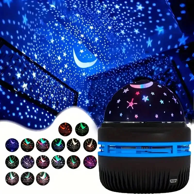 LED ciel étoilé veilleuses USB projecteur lampe boule magique lune étoile lumières de noël maison chambre atmosphère décorations