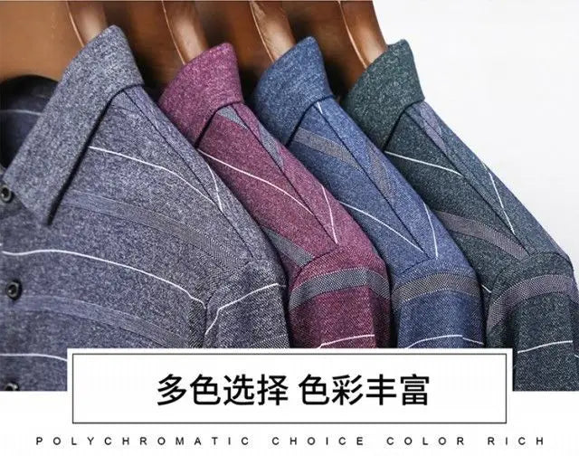 Polos rayés à manches longues pour hommes, Streetwear décontracté, Vêtements d'affaires, Mode coréenne, Polyvalent, Nouveau, Automne, Printemps