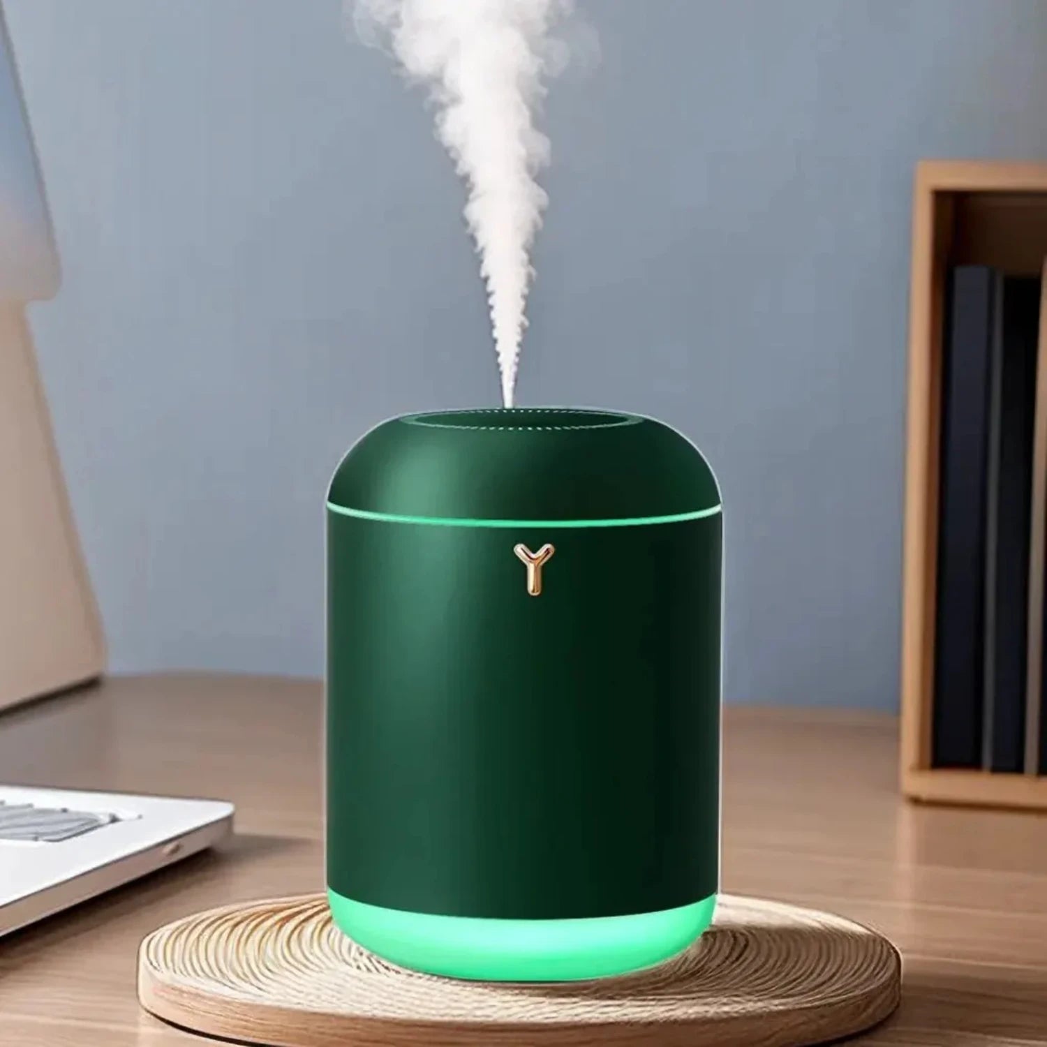 Humidificateur d'air de bureau domestique de grande capacité 1000ml, brumisateur USB avec lumière LED de couleurs, petit humidificateur de Table à brouillard lourd