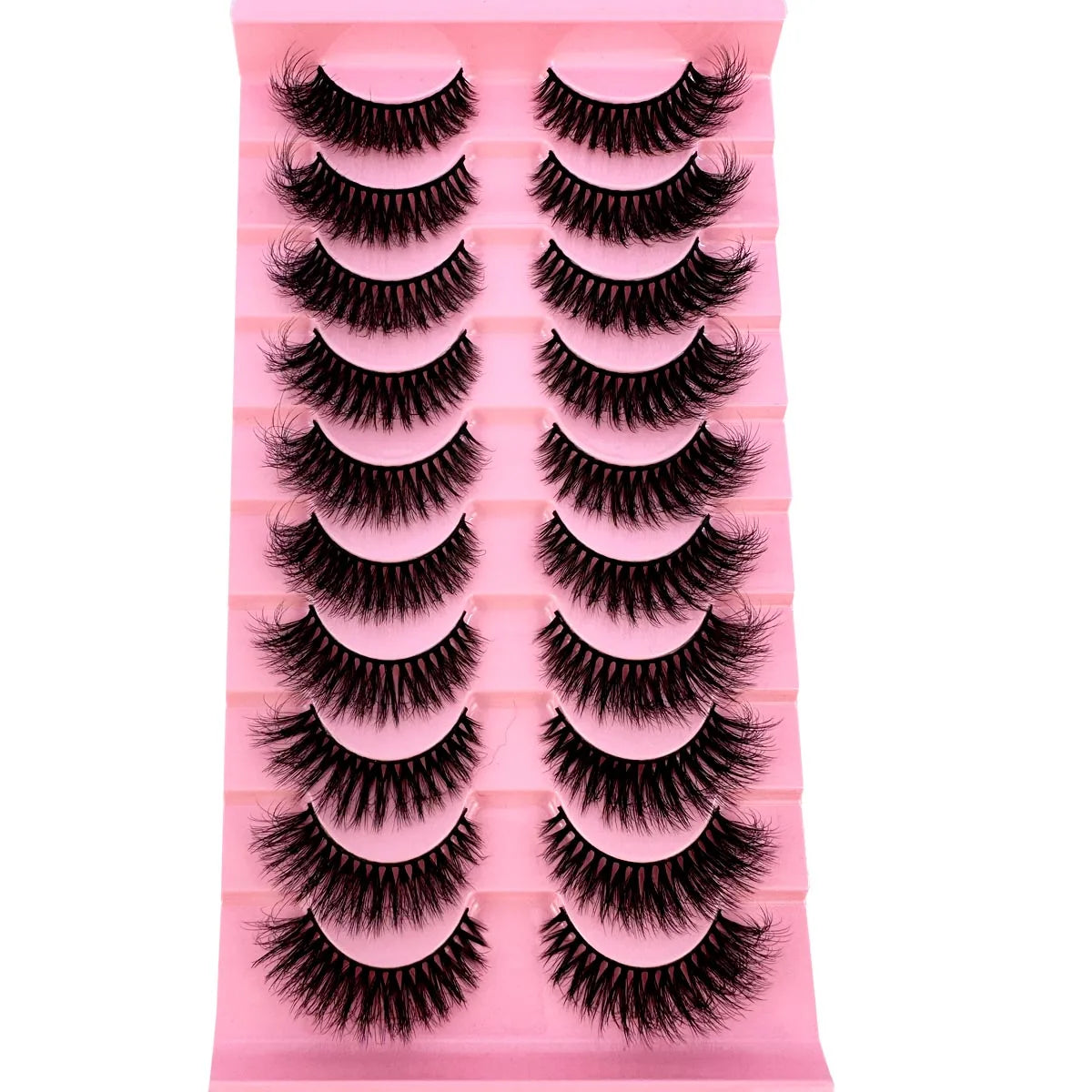 10 paires de Faux Cils 8D en vison naturel, Volume dramatique, Extension de Faux Cils, vente en gros, outil de maquillage