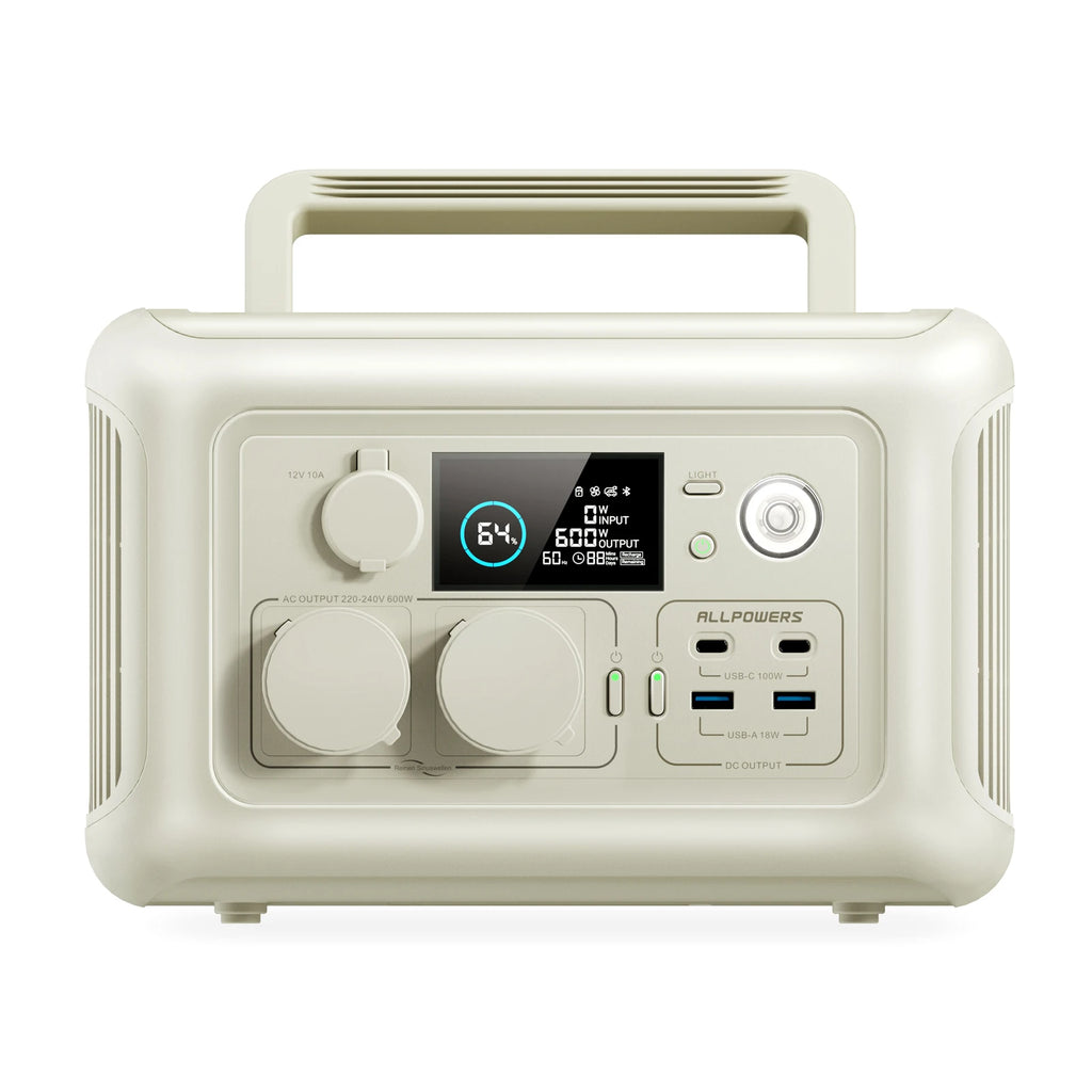 ALLPOWERS-Centrale électrique portable avec panneau solaire, générateur solaire veFePO4, batterie de secours UPS, MPPT pour montres, femelle, 100W, 600W, 299Wh