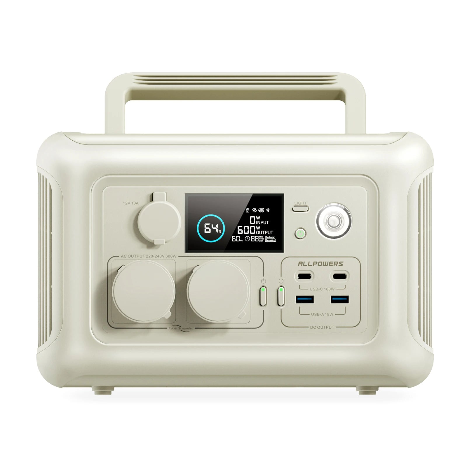 ALLPOWERS-Centrale électrique portable avec panneau solaire, générateur solaire veFePO4, batterie de secours UPS, MPPT pour montres, femelle, 100W, 600W, 299Wh