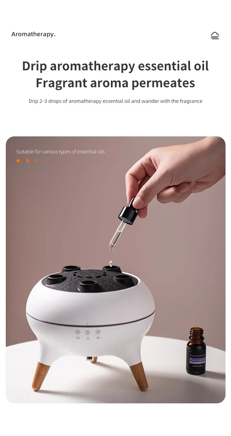 Humidificateur d'air dynamique méduse, diffuseur d'huile essentielle de 250ml, humidificateur de chambre à coucher avec télécommande avec 7 veilleuses colorées