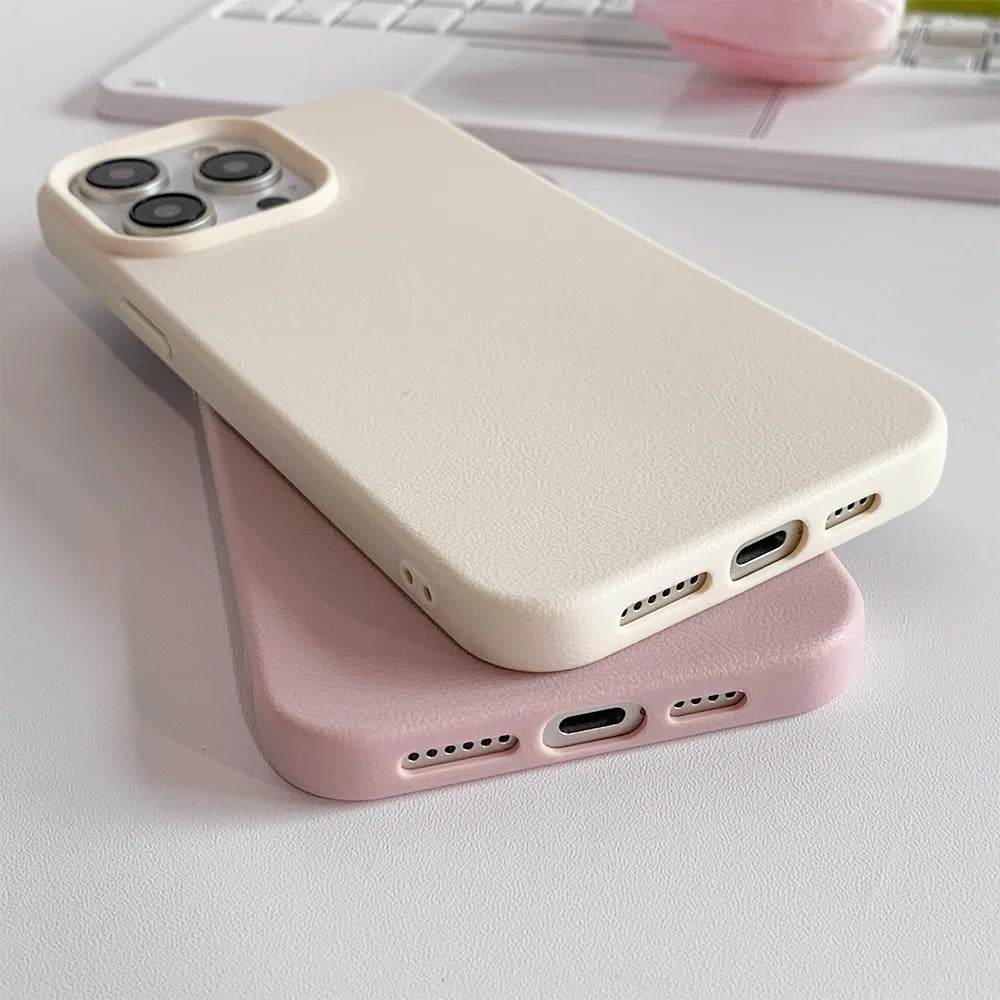 Coque de téléphone en cuir pour iPhone 17 Pro Max 16 13 11 15 14 Plus 12 17 Air 17Promax 16promax, antichoc, souple, en TPU