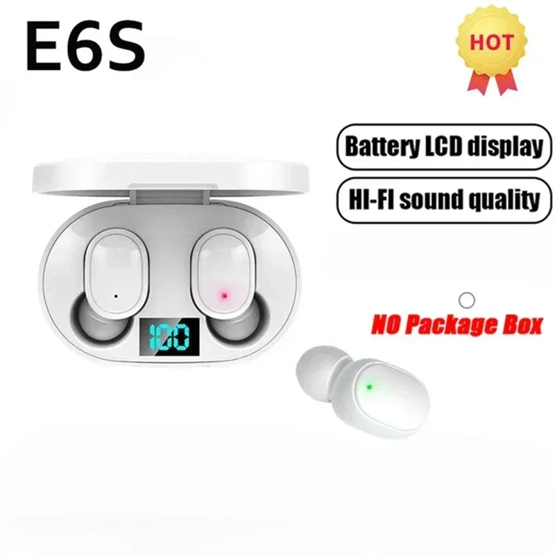 E6S sans fil Bluetooth écouteurs TWS Bluetooth casque sans fil écouteurs antibruit avec Microphone casque