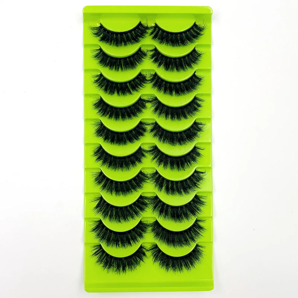 10 paires de Faux Cils 8D en vison naturel, Volume dramatique, Extension de Faux Cils, vente en gros, outil de maquillage
