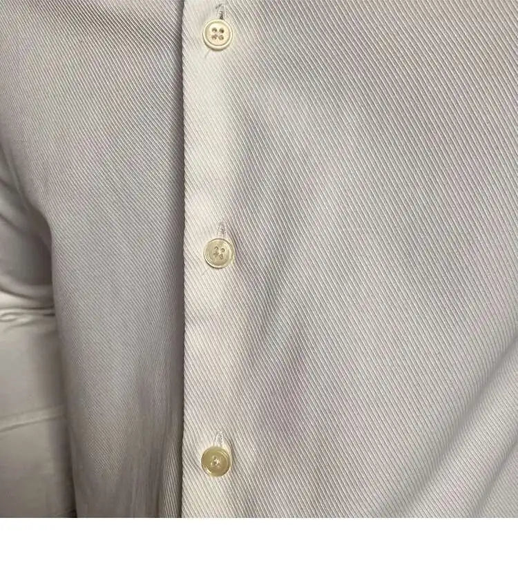 Printemps loisirs britannique affaires chemise Design britannique hommes col Cuba mince solide chemise blanche Camisa Social Masculina hommes chemise