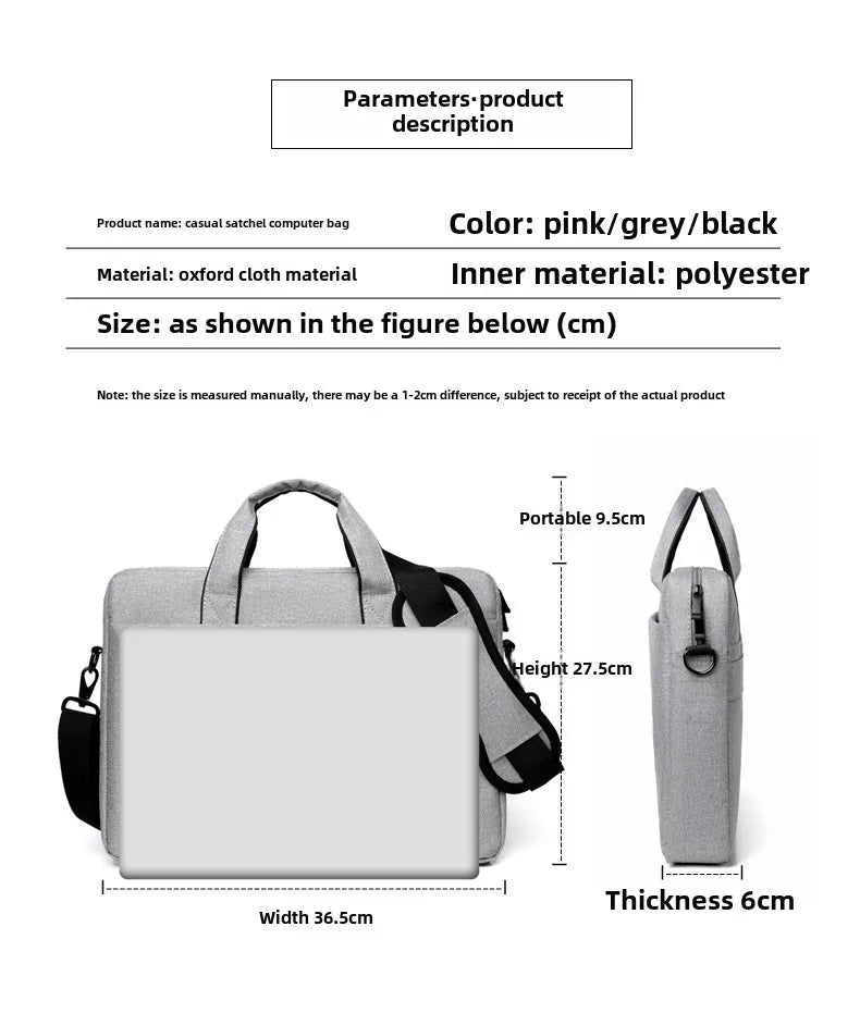 Sac pour ordinateur portable, sac à main à bandoulière, pochette pour ordinateur portable, porte-documents pour Macbook Air Pro HP Huawei Asus Dell Xiaomi de 14 15 17 pouces