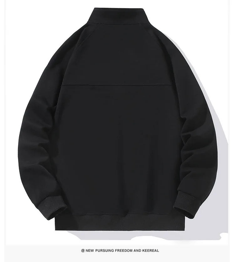 Sweat-Shirt à Demi Col Roulé pour Homme, Vêtement de Grande Taille, à Manches sulf, avec Fermeture Éclair, Adapté au Printemps et Automne, 10XL