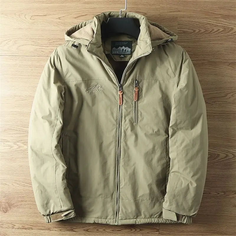 Veste imperméable à capuche pour homme, coupe-vent chaud, doublé sourire, randonnée en plein air, trekking, printemps, automne