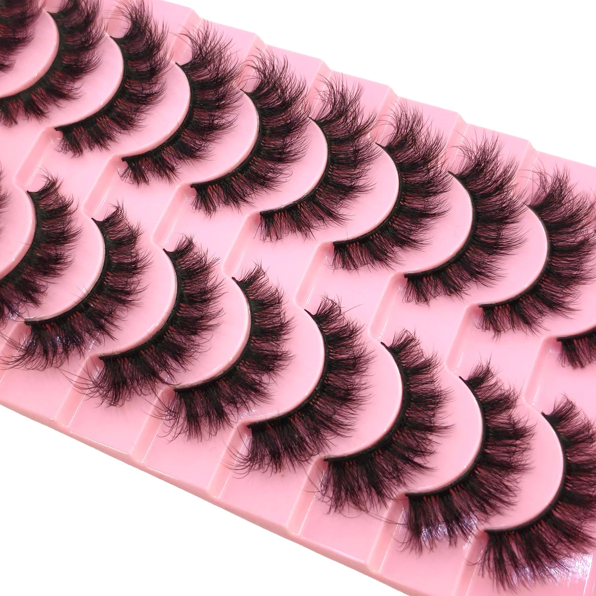 10 paires de Faux Cils 8D en vison naturel, Volume dramatique, Extension de Faux Cils, vente en gros, outil de maquillage