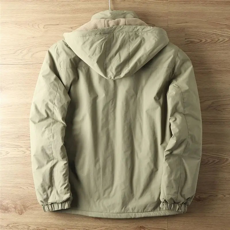 Veste imperméable à capuche pour homme, coupe-vent chaud, doublé sourire, randonnée en plein air, trekking, printemps, automne