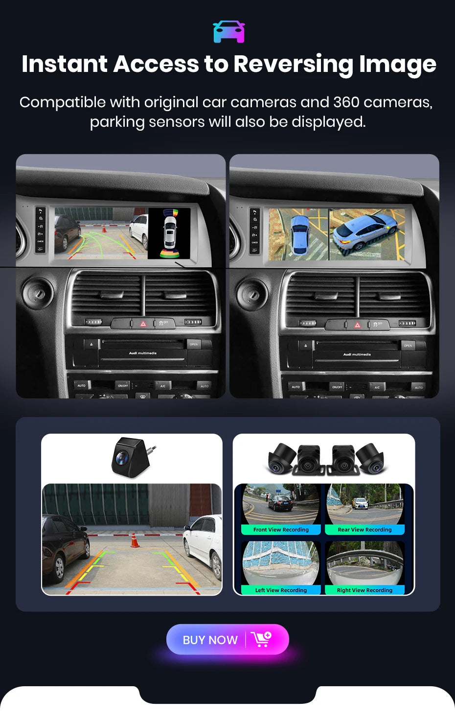 Junsun autoradio sans fil CarPlay Android Auto pour Audi Q7 4L 2006-2015 MMI 2G 3G 8 cœurs 4G WiFi BT GPS écran tactile Autoradio
