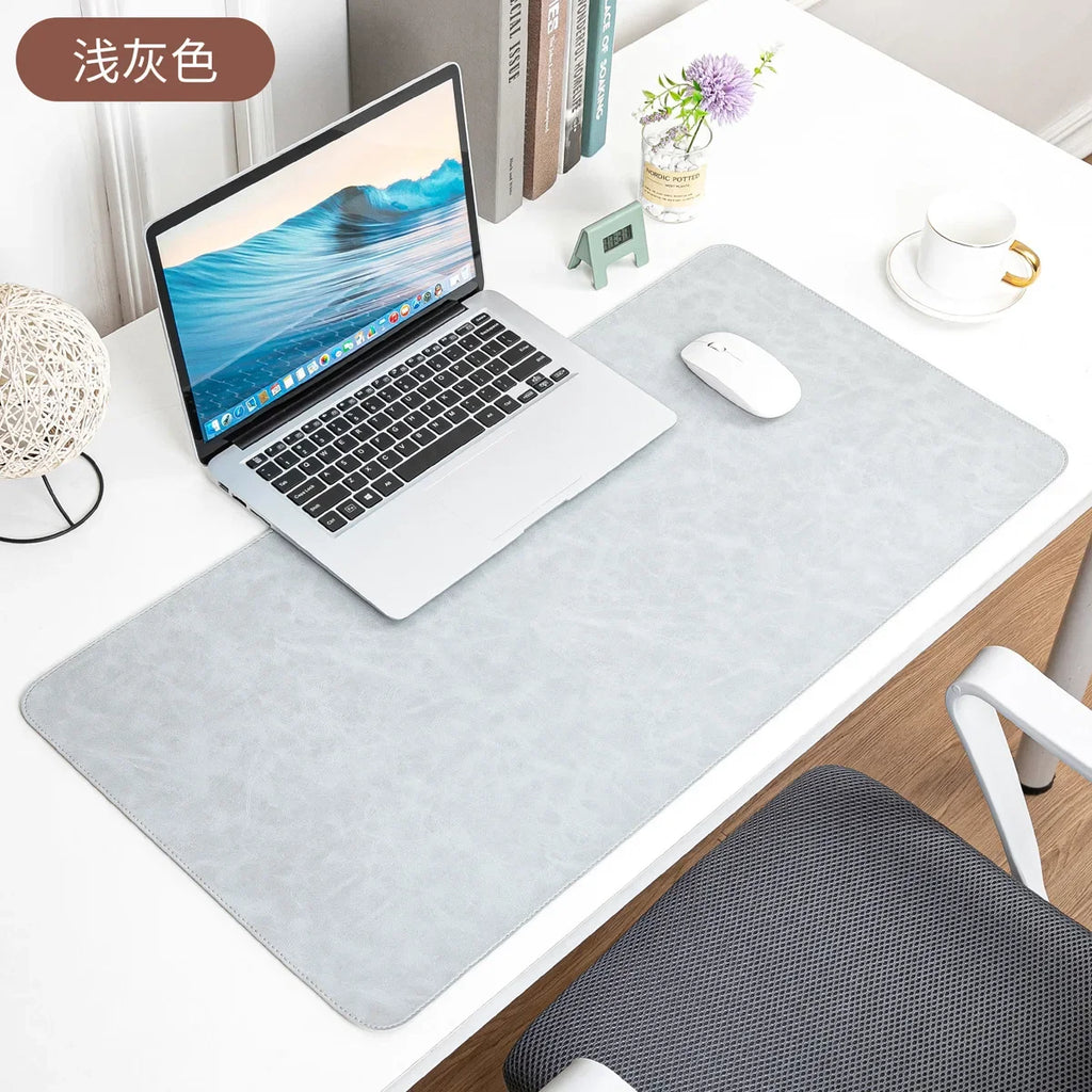 Tapis de bureau imperméable en PU, housse de protection, grand tapis de souris pour ordinateur portable, antidérapant, facile à nettoyer, pour clavier