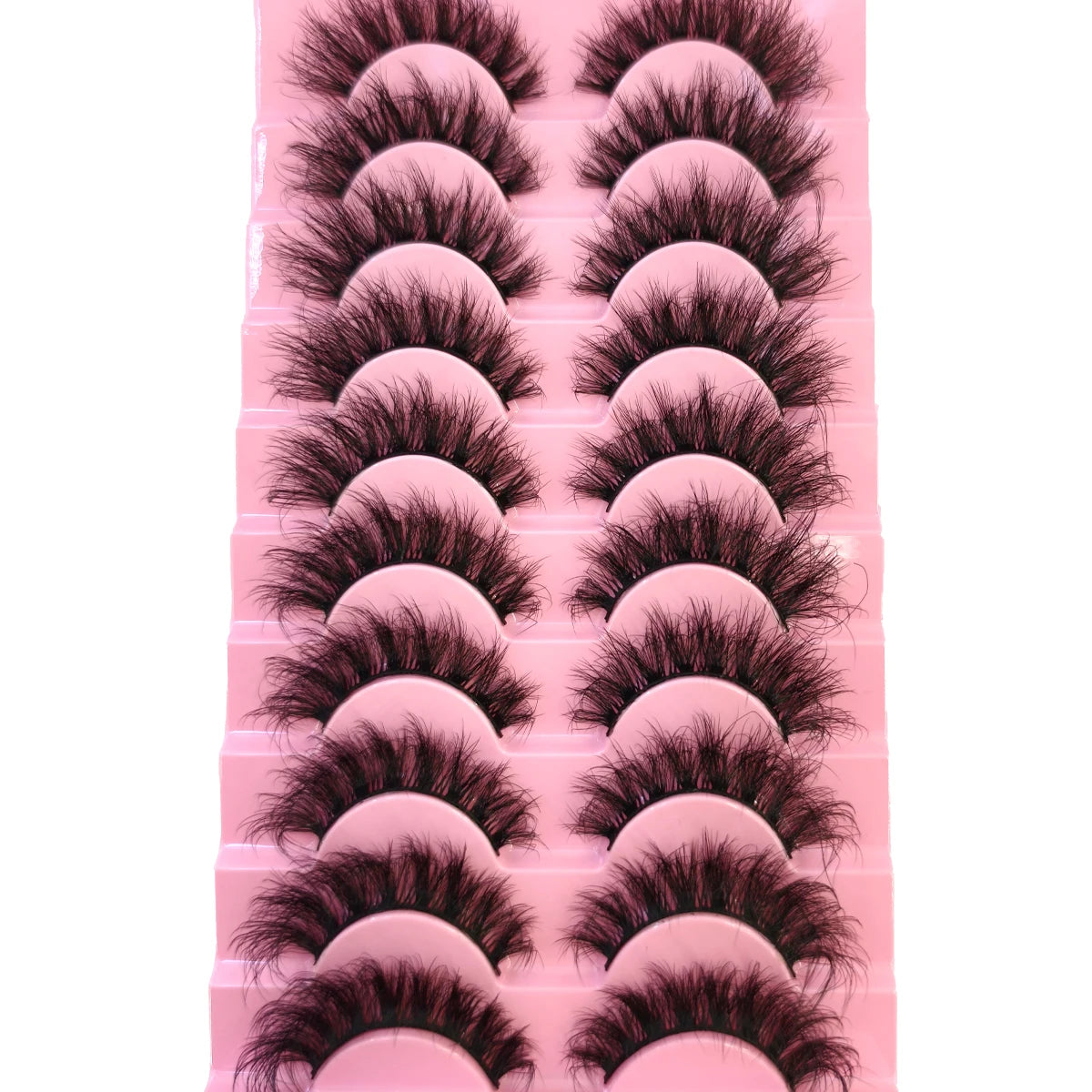 10 paires de Faux Cils 8D en vison naturel, Volume dramatique, Extension de Faux Cils, vente en gros, outil de maquillage