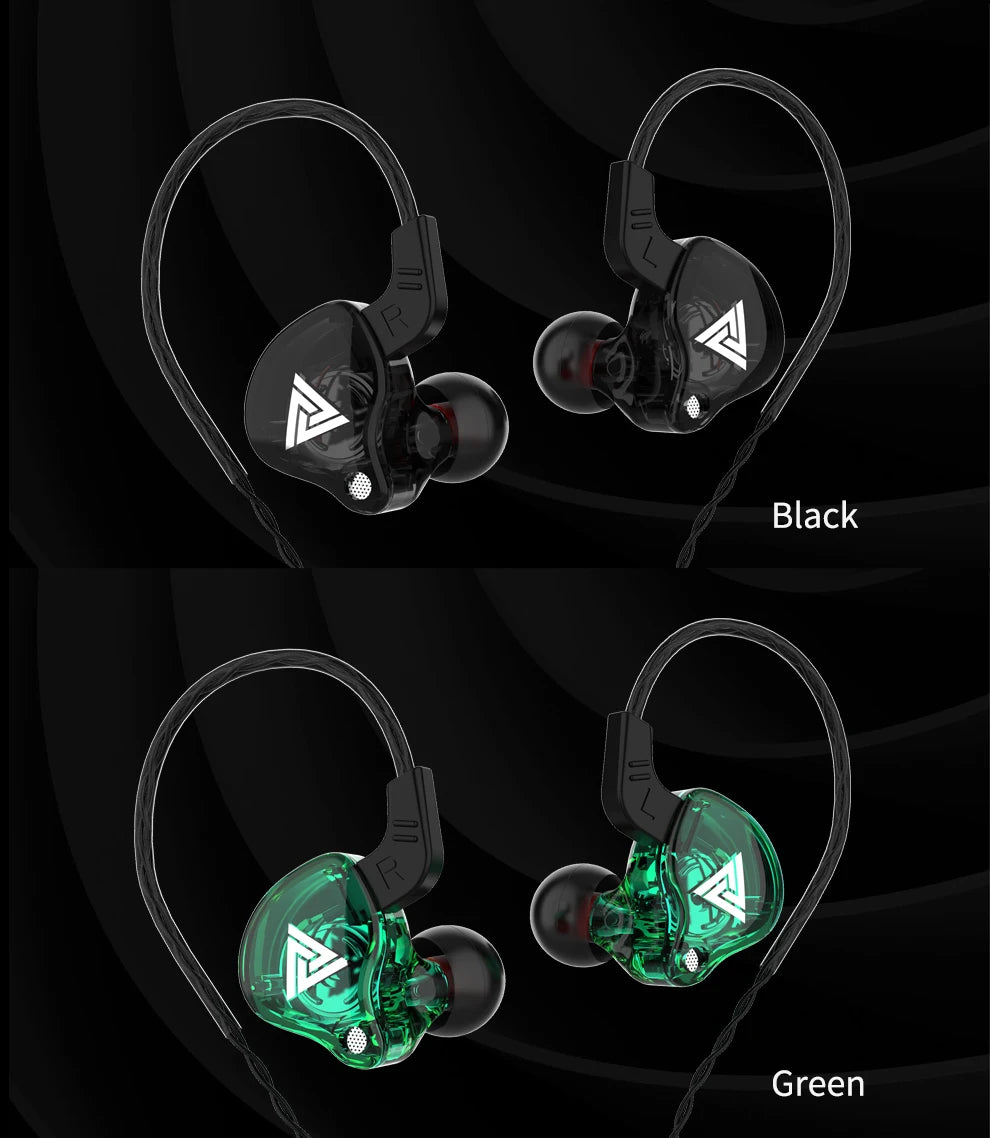 Original QKZ AK6 dans l'oreille écouteur 6 unité de pilote dynamique casque avec micro stéréo sport HIFI caisson de basses casque moniteur écouteurs