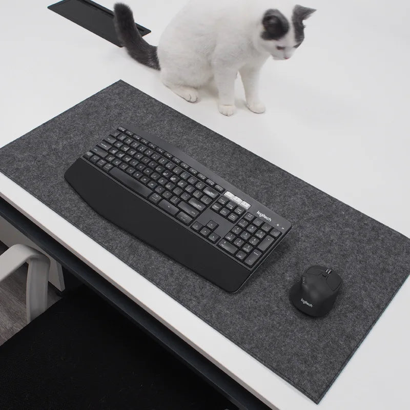 Coussin grand tapis de souris de jeu XXL tapis de bureau d'ordinateur Table clavier laine feutre bureau d'ordinateur portable tapis de souris antidérapant