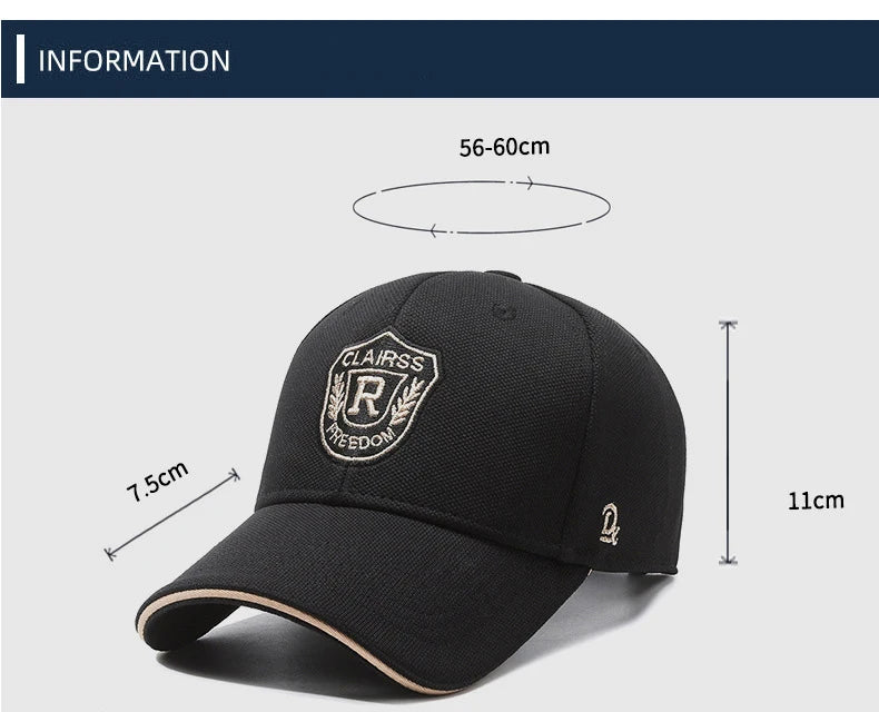 Casquette de Baseball brodée pour hommes, chapeau de soleil pour Sports de plein air, loisirs, européen et américain, nouvelle collection printemps et automne