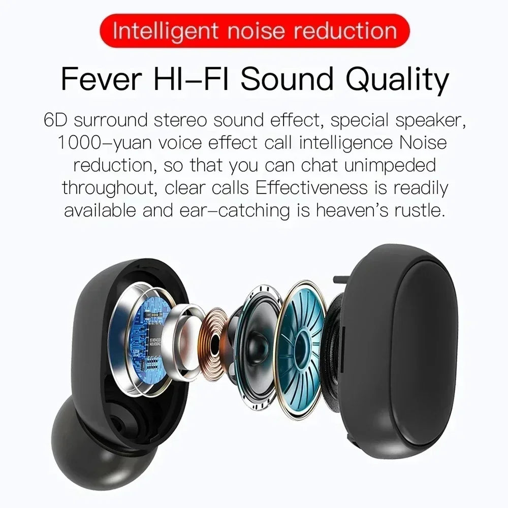 E6S sans fil Bluetooth écouteurs TWS Bluetooth casque sans fil écouteurs antibruit avec Microphone casque