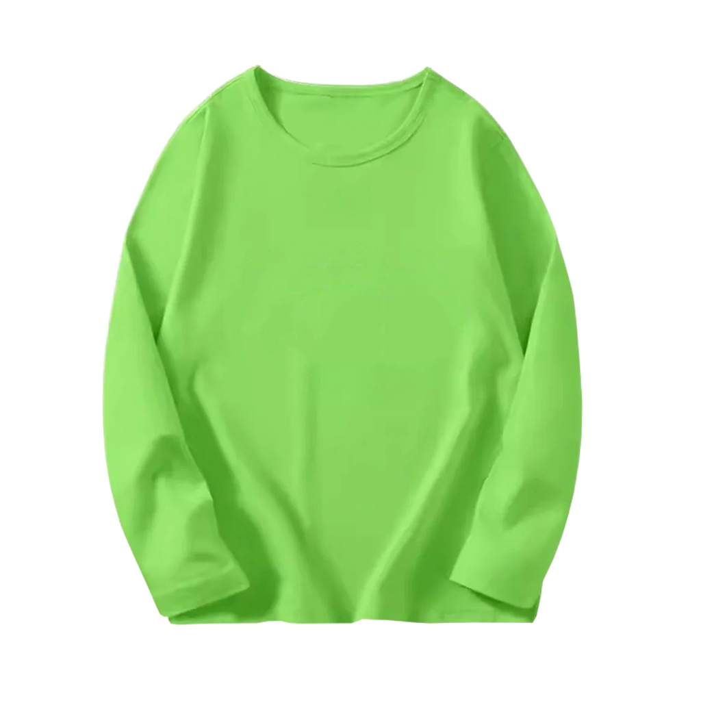 8 couleurs enfants coton à manches longues col rond t-shirt garçons fille printemps automne mince Tops basiques adolescent 6 8 10 12 ans
