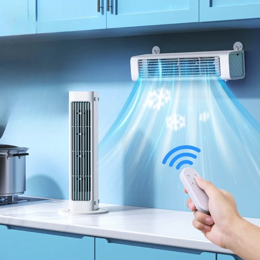 Ventilateur tour Portable sans feuilles, refroidisseur d'air 4000mAh, ventilateur de bureau, climatiseur sans lame à 3 vitesses, ventilateur sur pied pour chambre à coucher et salon