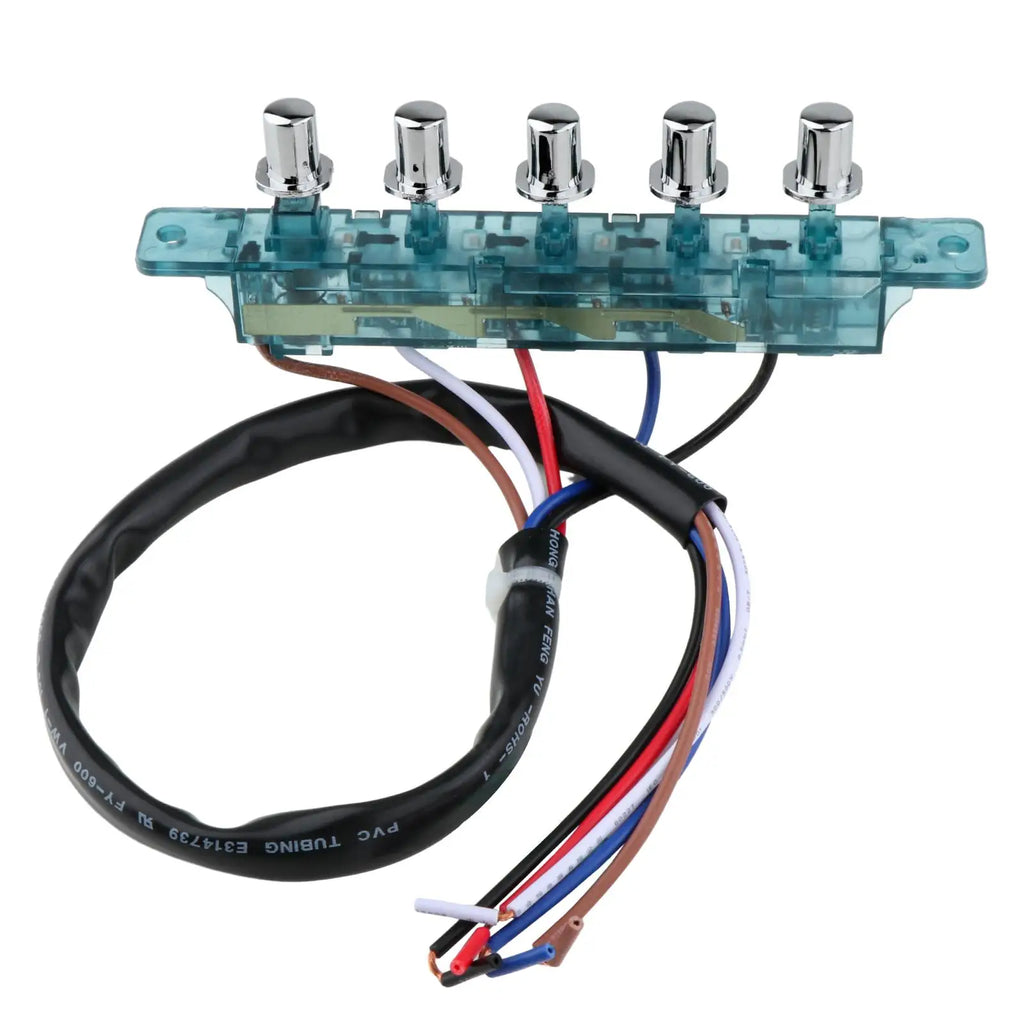 Interrupteur de hotte de cuisine, interrupteur à bouton-poussoir de hotte de cuisine, 5 boutons pour pièces, interrupteur de clavier de hotte de cuisine pour appareils de cuisine
