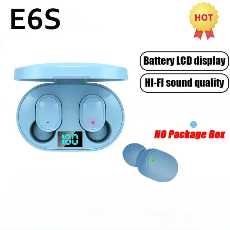 E6S sans fil Bluetooth écouteurs TWS Bluetooth casque sans fil écouteurs antibruit avec Microphone casque