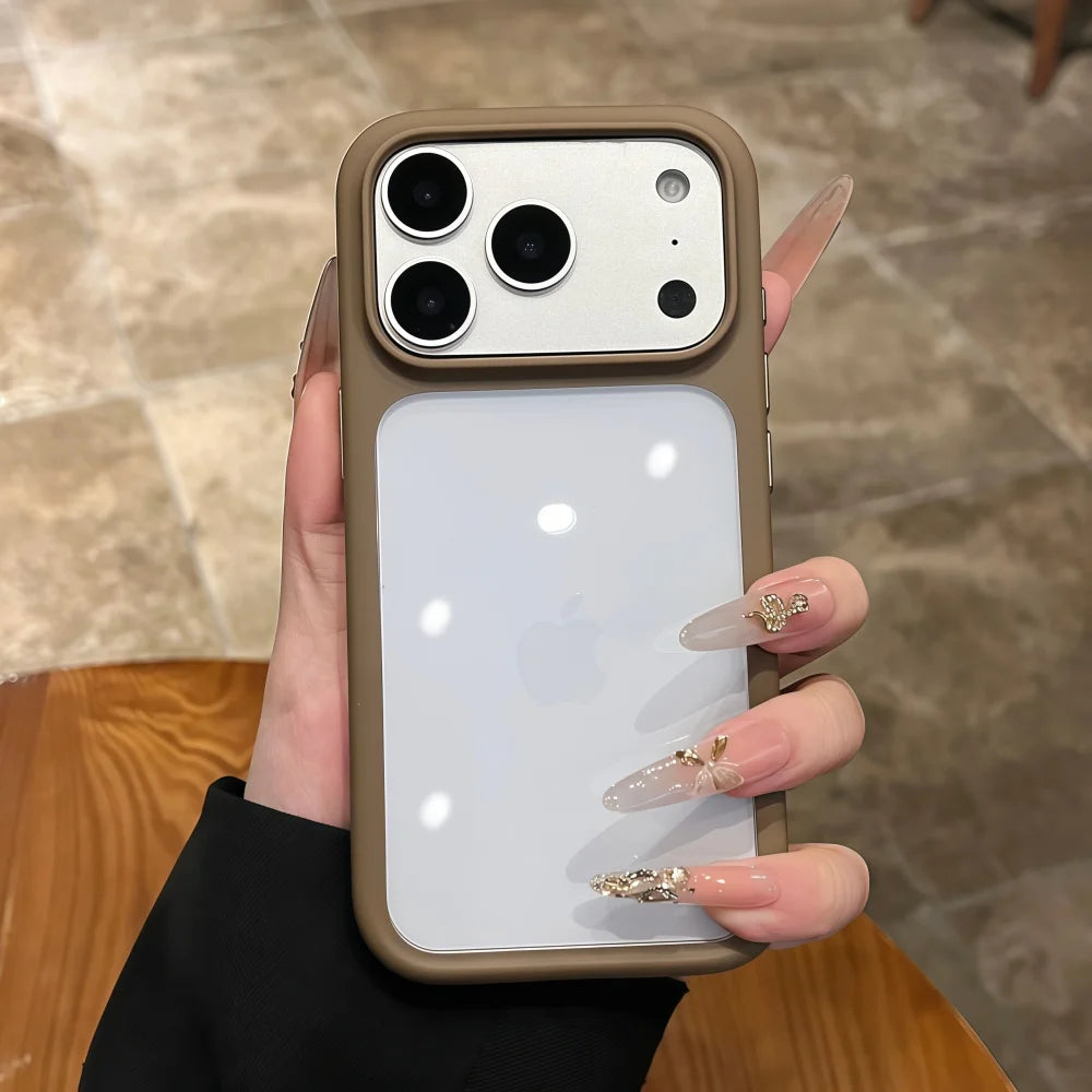 Coque de téléphone transparente avec bouton tactile pour appareil photo Intelligent, étui antichoc Transparent pour iPhone 17 Pro Max 17 Pro 17 Air
